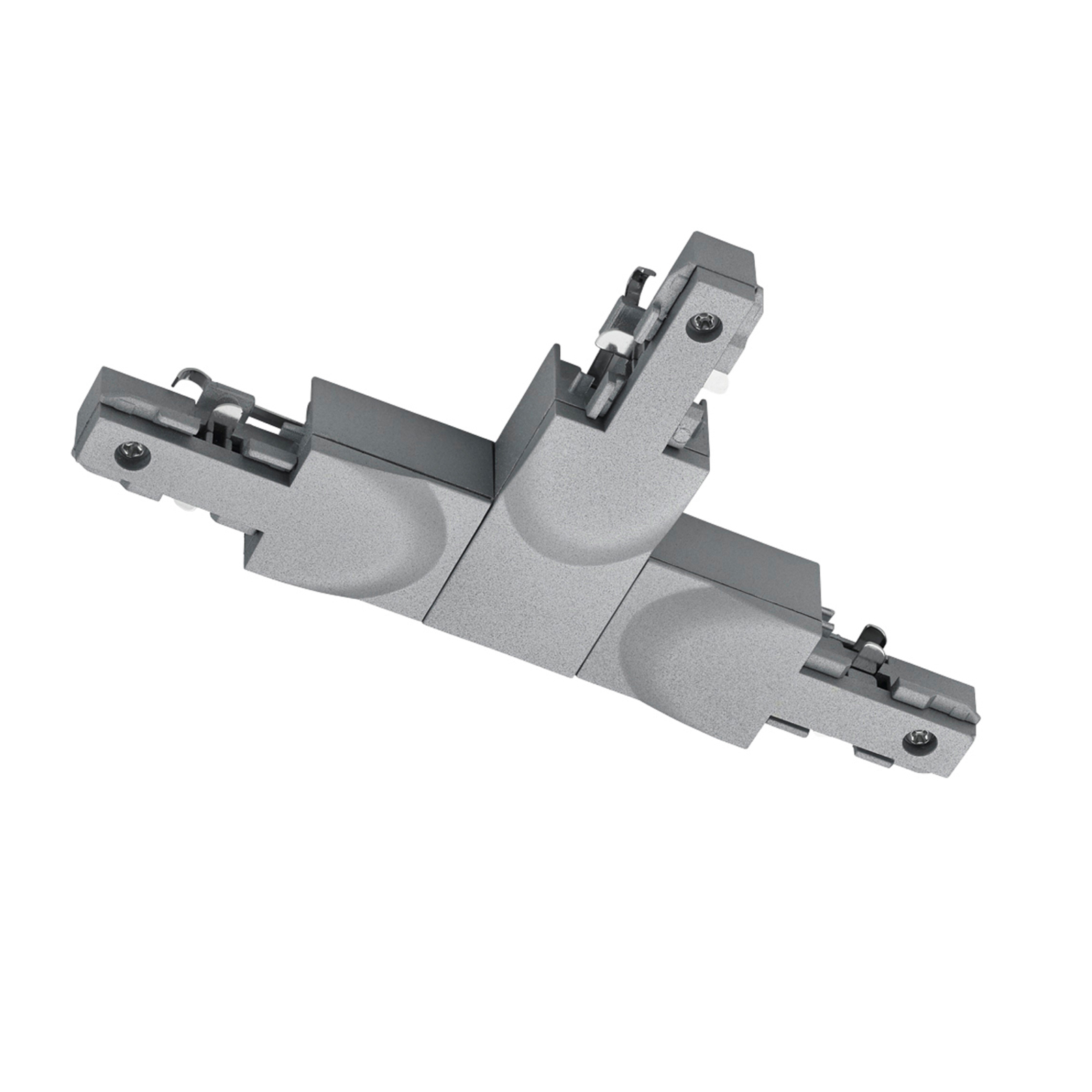 Trio Lighting T-connector for DUOline two-circuit track titanium, plastic, L: 16 cm, W: 10 cm, H: 2 cm