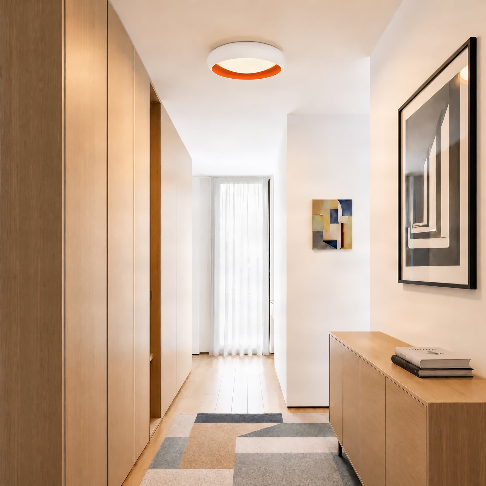 Plafonieră LED Lindby Serava, albă, Ø 60 cm, dimabilă Plafonieră LED Lindby Serava, albă, Ø 60 cm, dimabilă