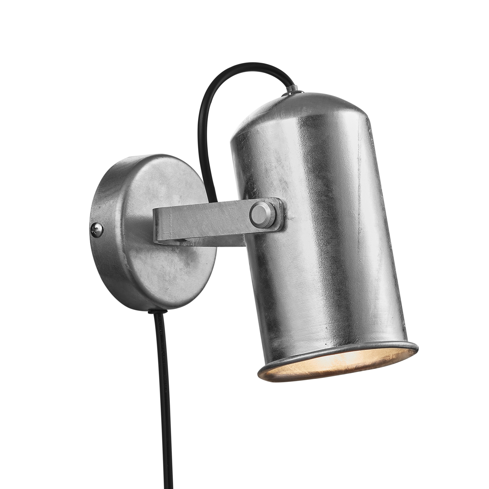 Porter industrial-look wall light with plug