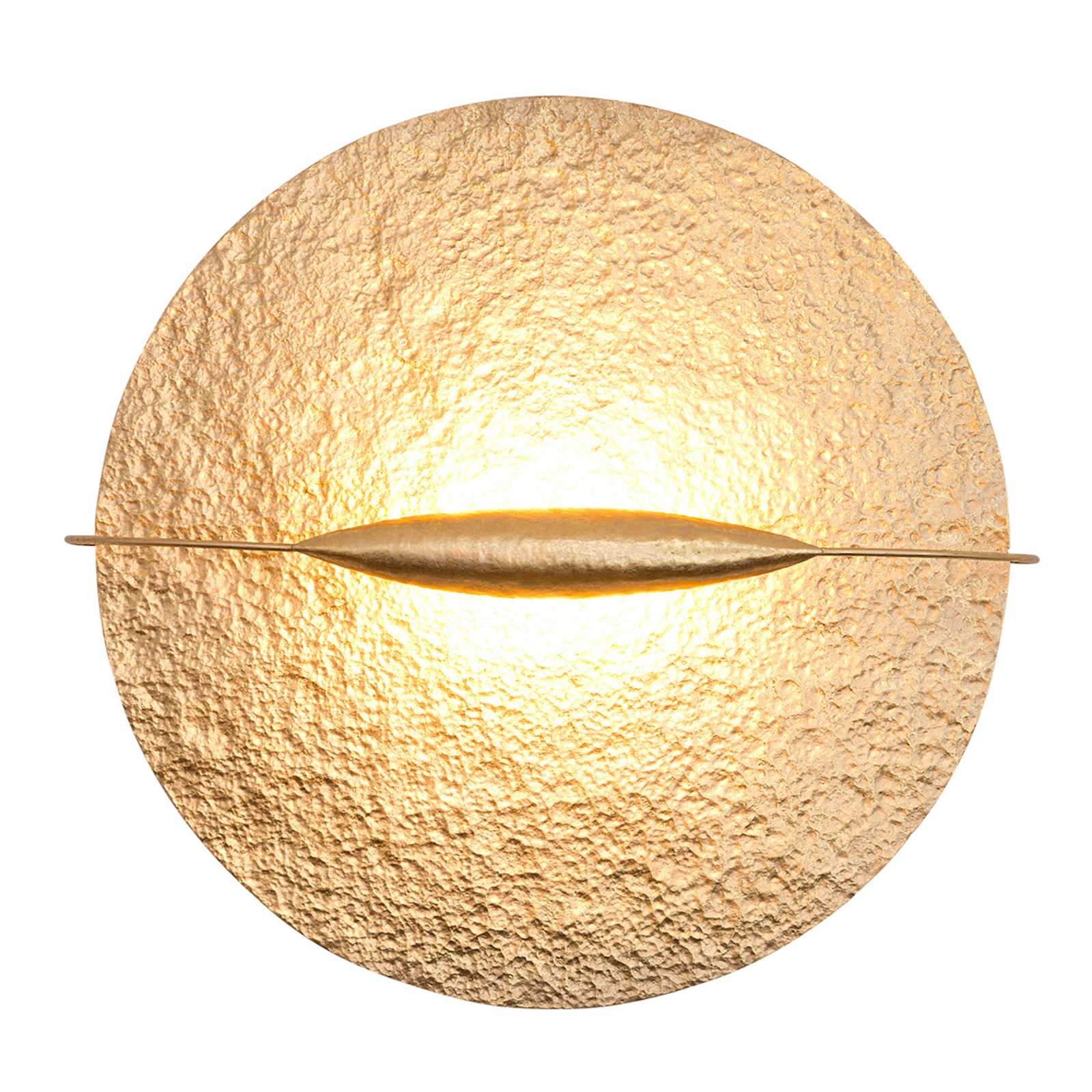 Guldfarvet LED-loftlampe Trabant