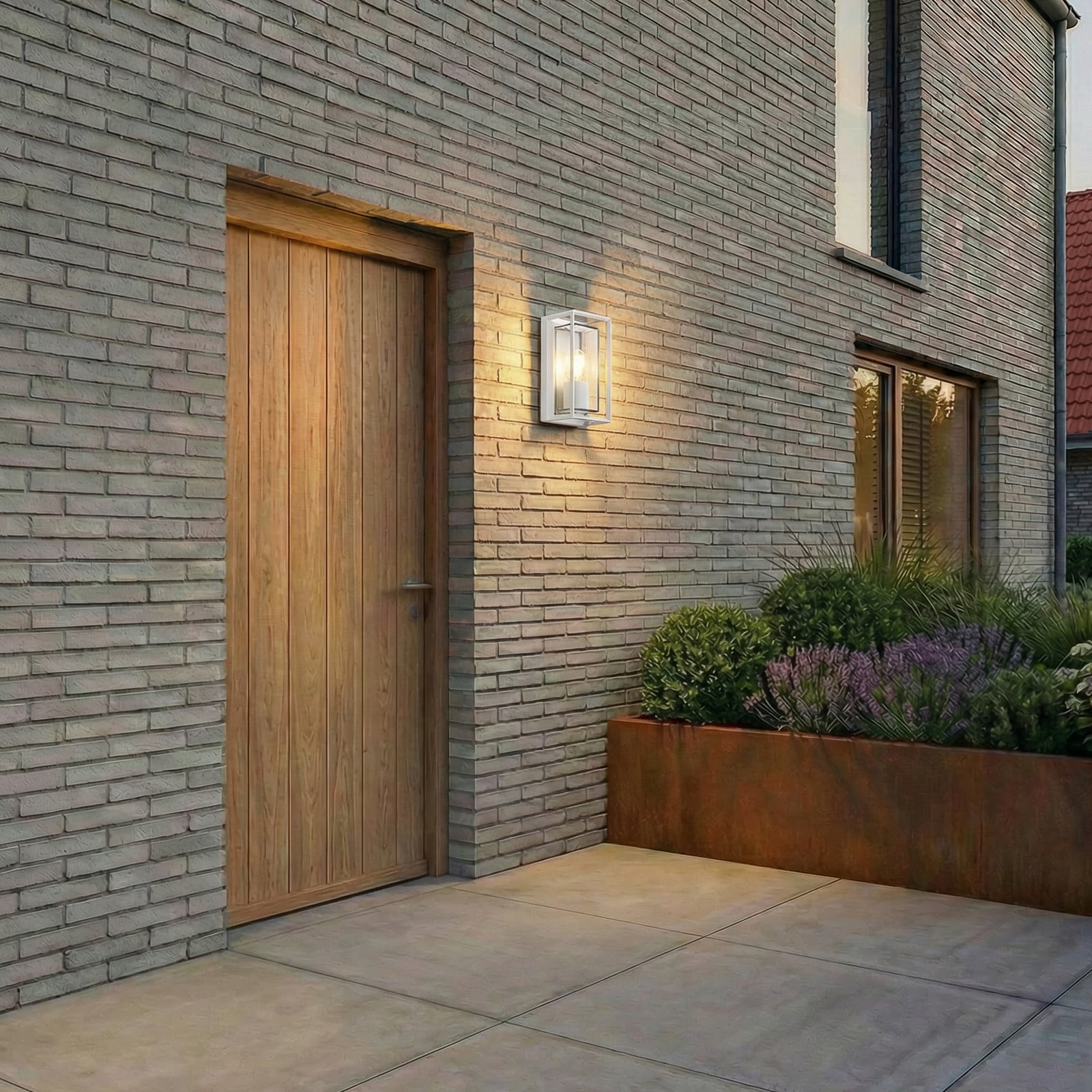 Arcchio Ismera outdoor wall light, white, IP65, glass, E27