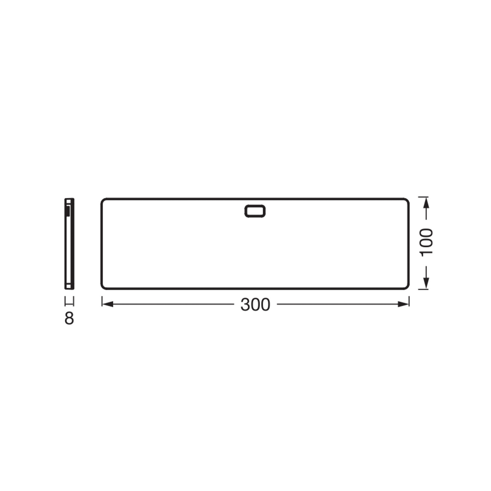 OSRAM LED meubelverlichting paneel 30 x 10 cm zwart CCT dimbaar
