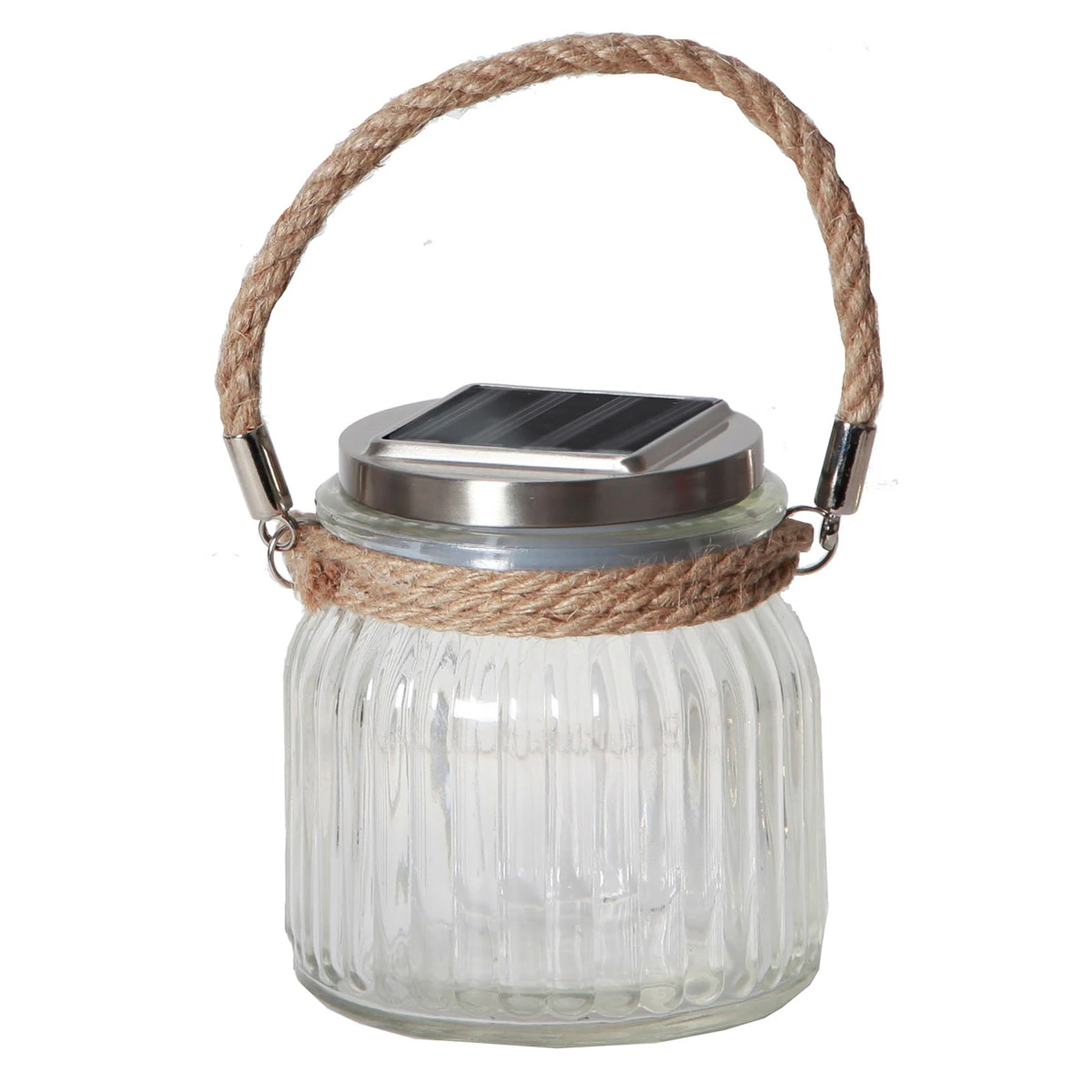 Solárna sklená LED stolová lampa Jar