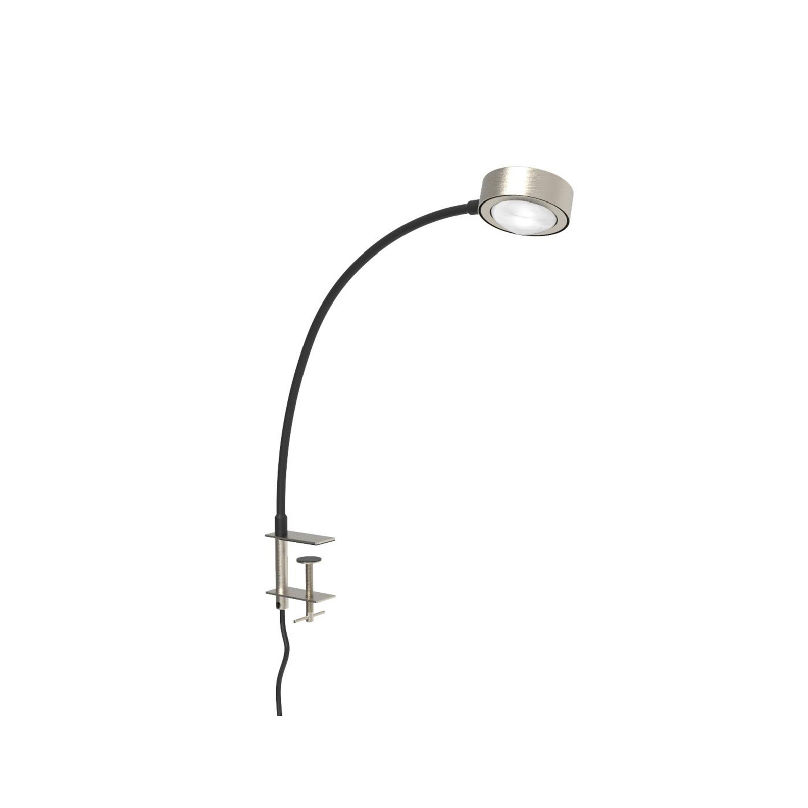 LightMe Powerlens Flex lámpara de mesa, tornillo, color titanio