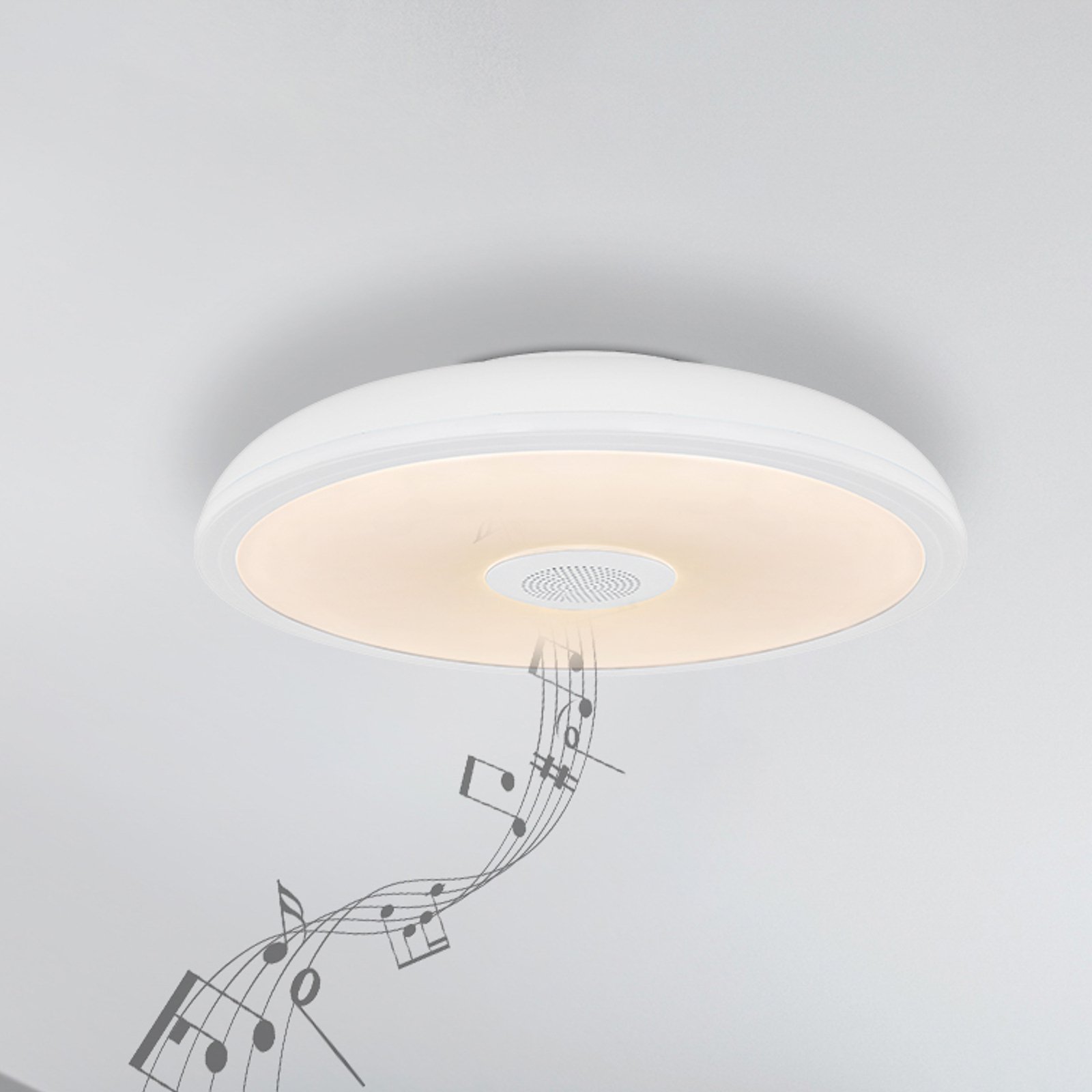 LED ceiling light Raffy loudspeaker RGBW