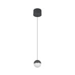 LED závesné svietidlo Senta, antracitová farba, Ø 10 cm, 3 000 K, 1-pl.