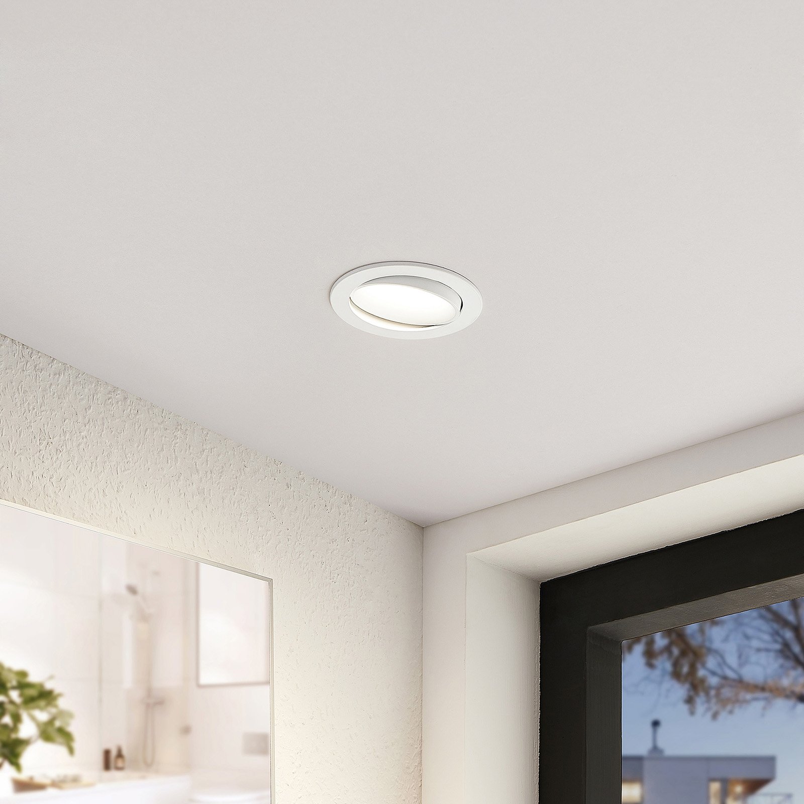 Arcchio LED infälld lampa Katerin, vit, vridbar, uppsättning om 3