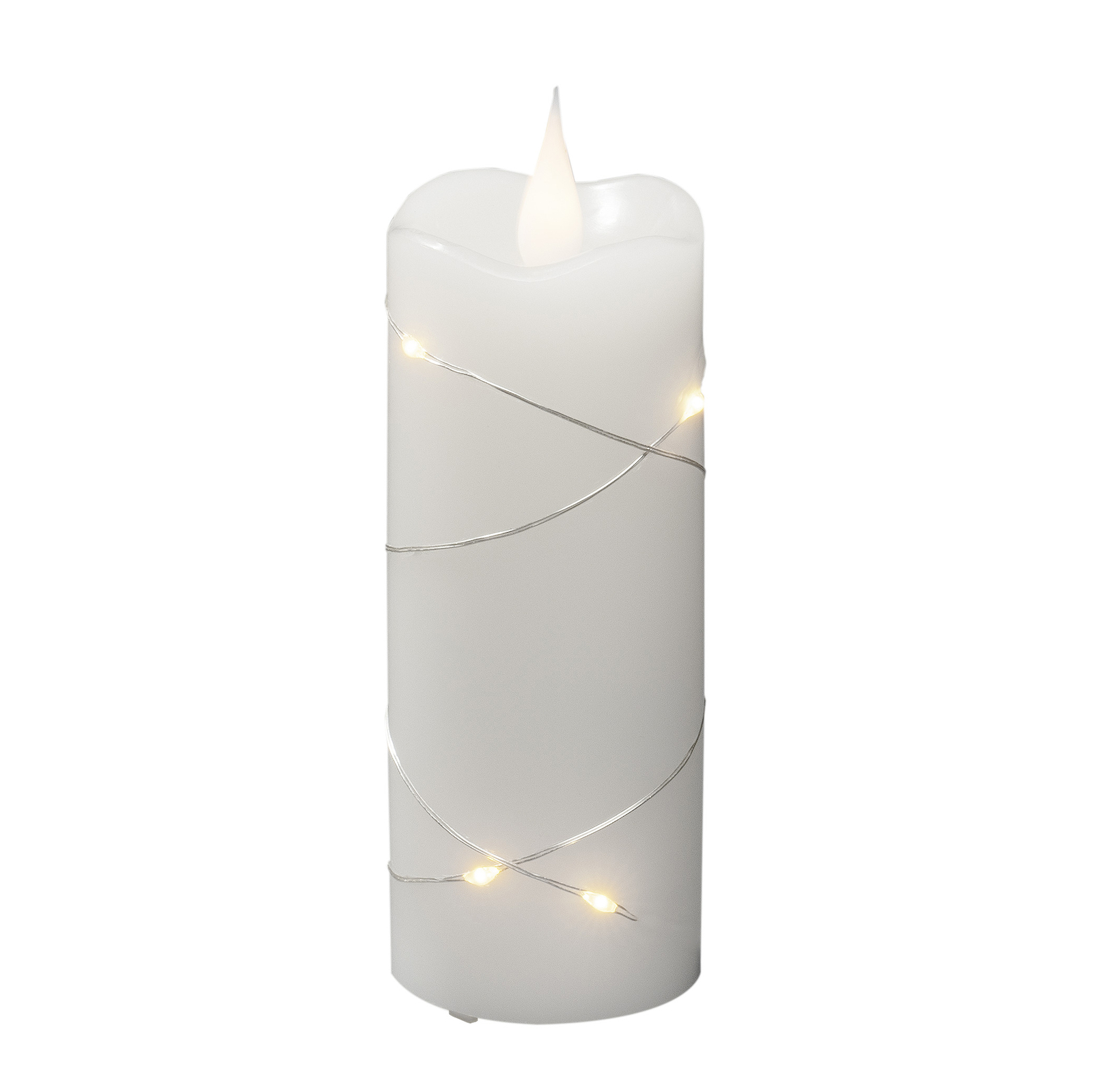 LED wax candle white Light colour warm white 12.7 cm