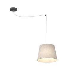 Ascot pendellampe, beige, Ø 38 cm, stof, decentraliseret