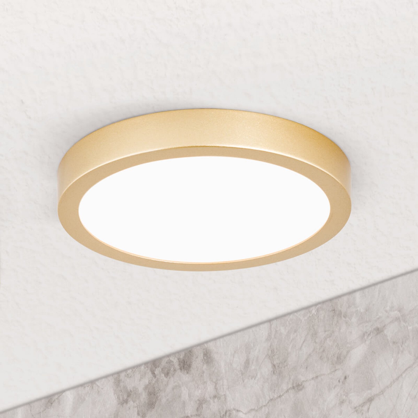 ORION Plafonieră LED Vika rotundă auriu mat Ø 18cm - Camera de zi / sufragerie - modern - auriu mat satinat - Metal