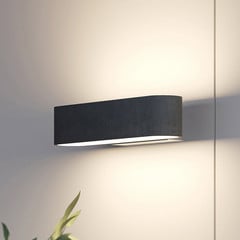 Lucande Aplique de pared LED Matteo, madera, 28 cm de ancho, arriba/abajo