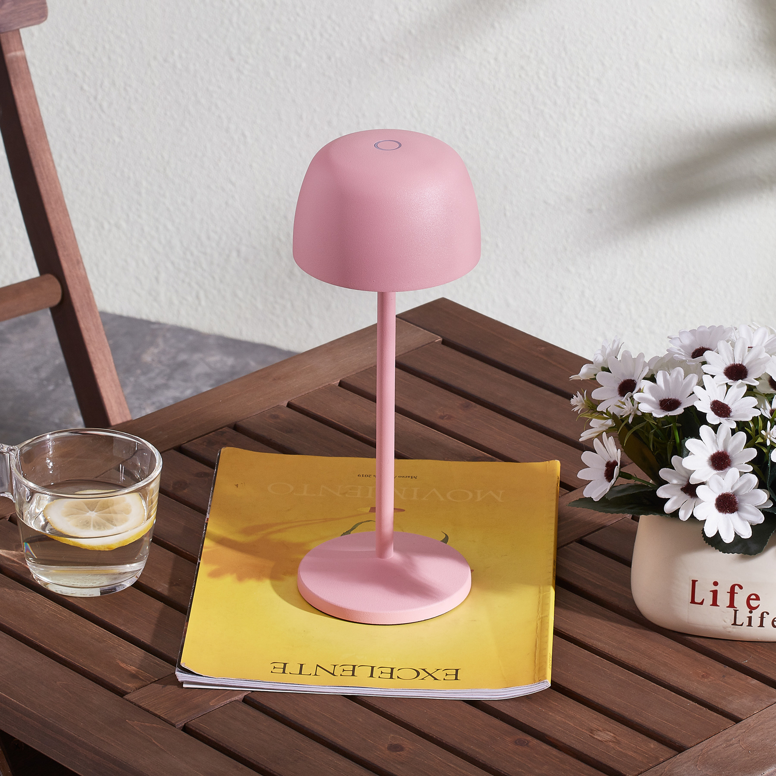 Arietty Portable Lámpara de Sobremesa Pink- Lindby