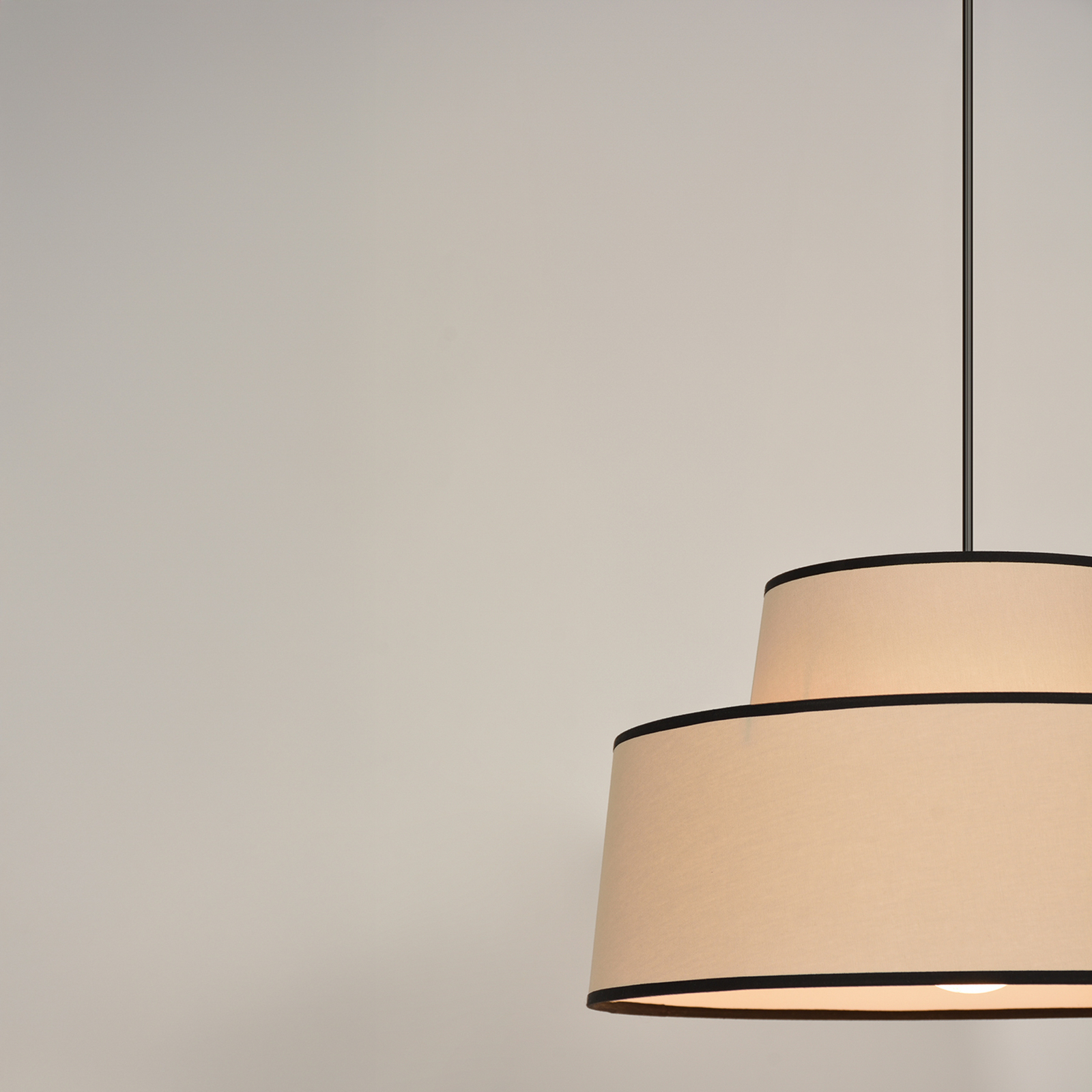 Luster Mallorka, kredasto bijela, Ø 38 cm, pamuk - Corep SAS