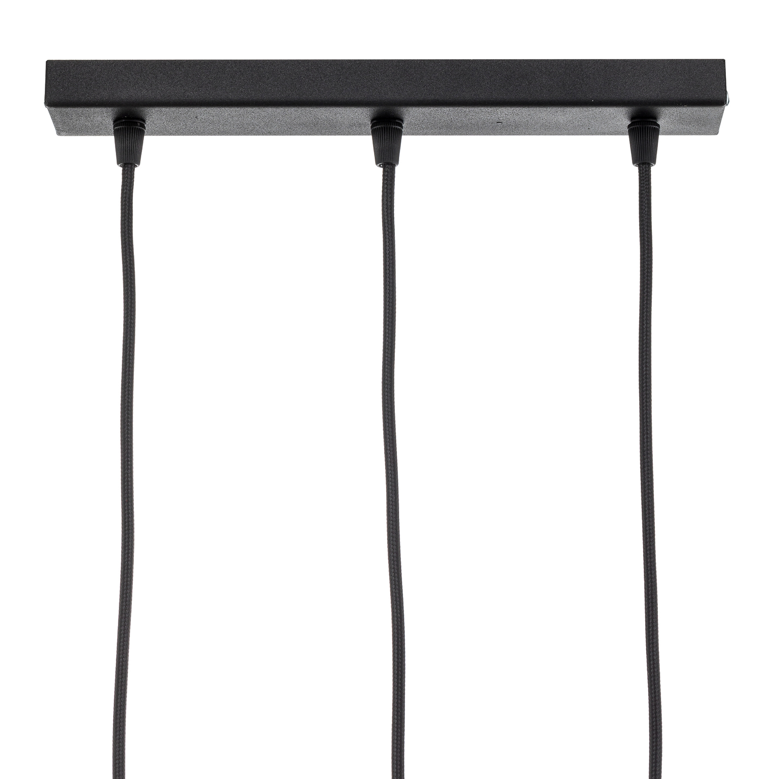 Hanglamp Thin, zwart, 3-lamps, linear