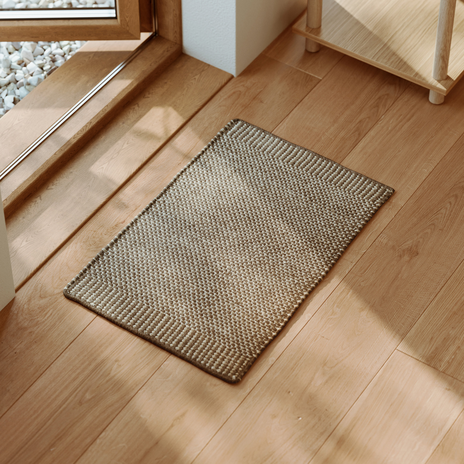 Rombo Türmatte, braun, 40 x 60 cm, Wolle/Jute - Woud