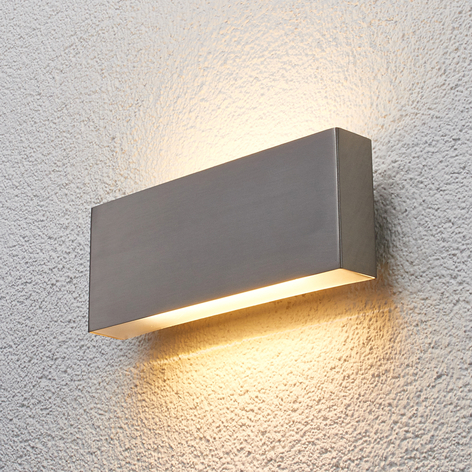 Edelstahl-Außenwandleuchte Safira mit LED