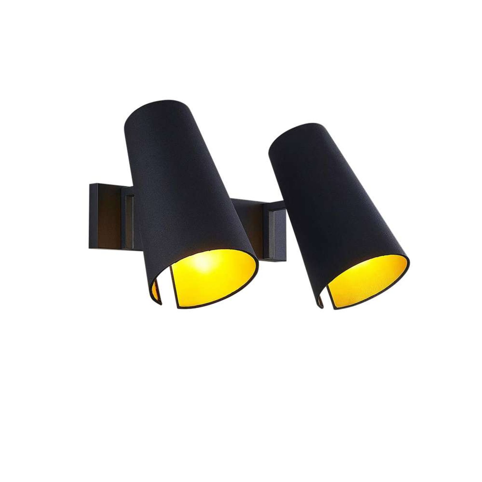 Kemoni 2Aplique de Pared Black/Gold - Lucande