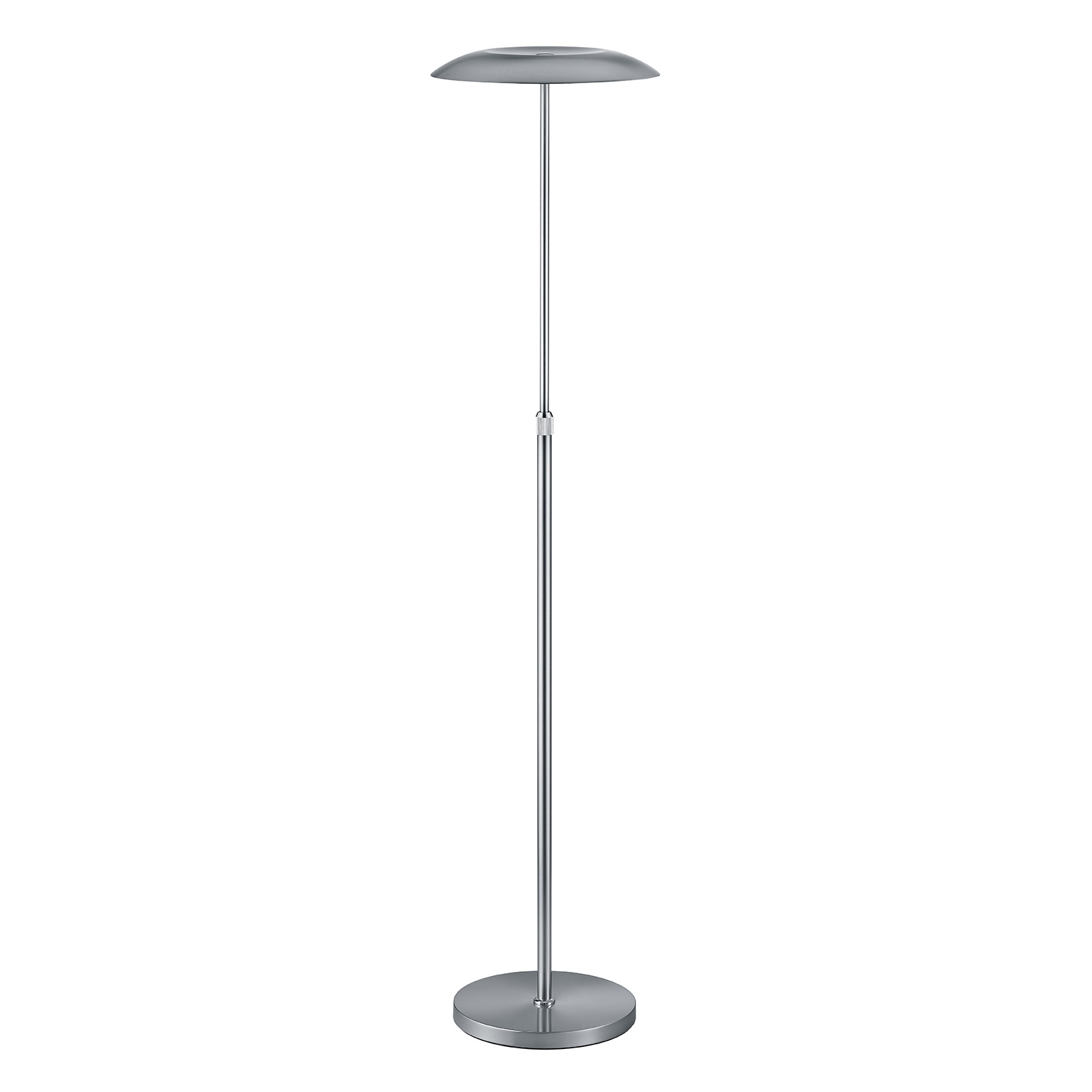 B-Leuchten Curling LED floor lamp matt nickel, for Living / Dining Room, metal, acrylic, 30 W, energy efficiency: A+, H: 160 cm