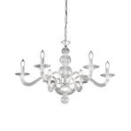 KOLARZ Murano Tiepolo chandelier, clear/chrome, Murano glass