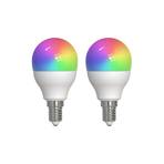 LUUMR Smart LED lampadina a goccia E14 4,9W RGBW CCT Tuya opaco 2pcs