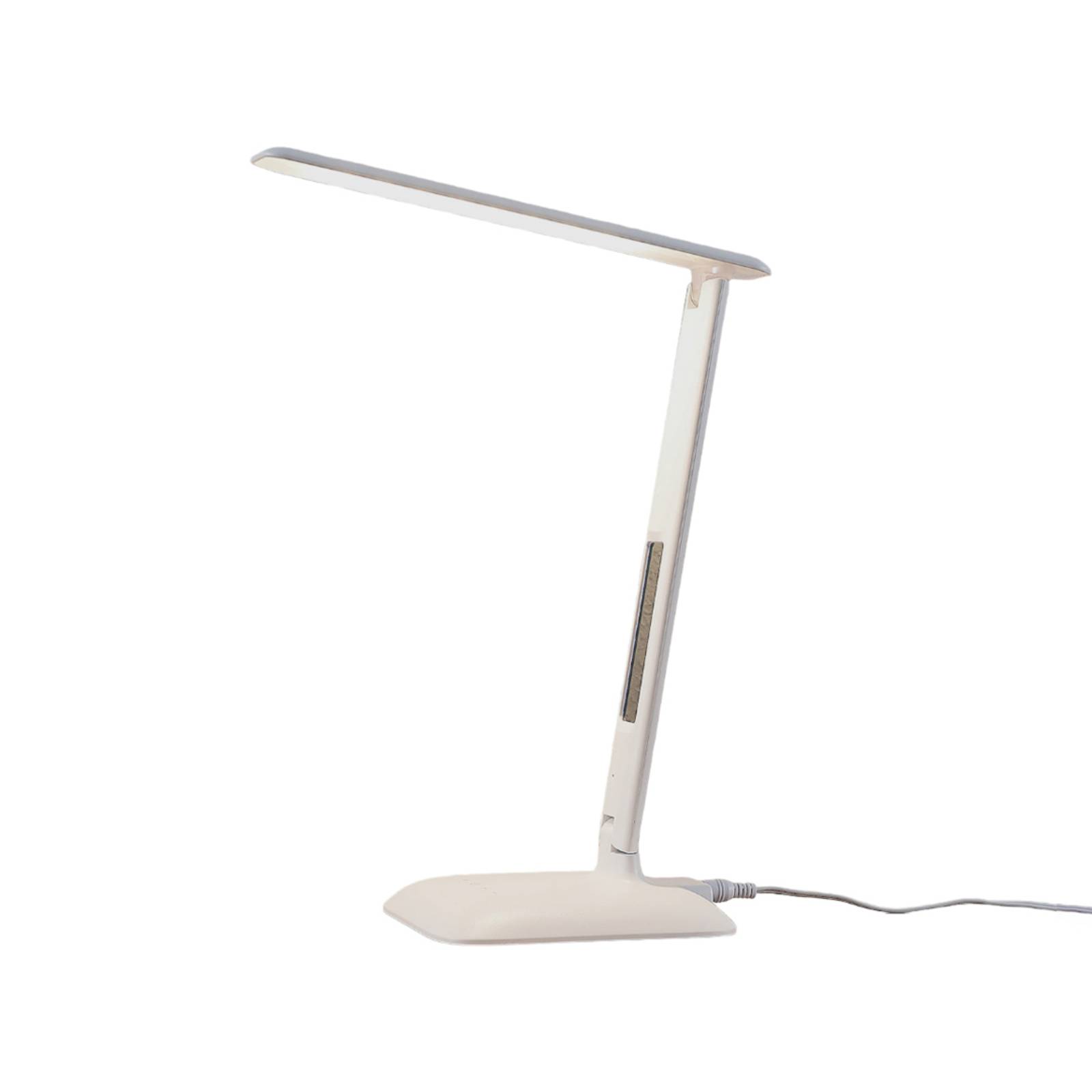Lindby Ludmilla LED asztali lámpa, kijelző, fehér