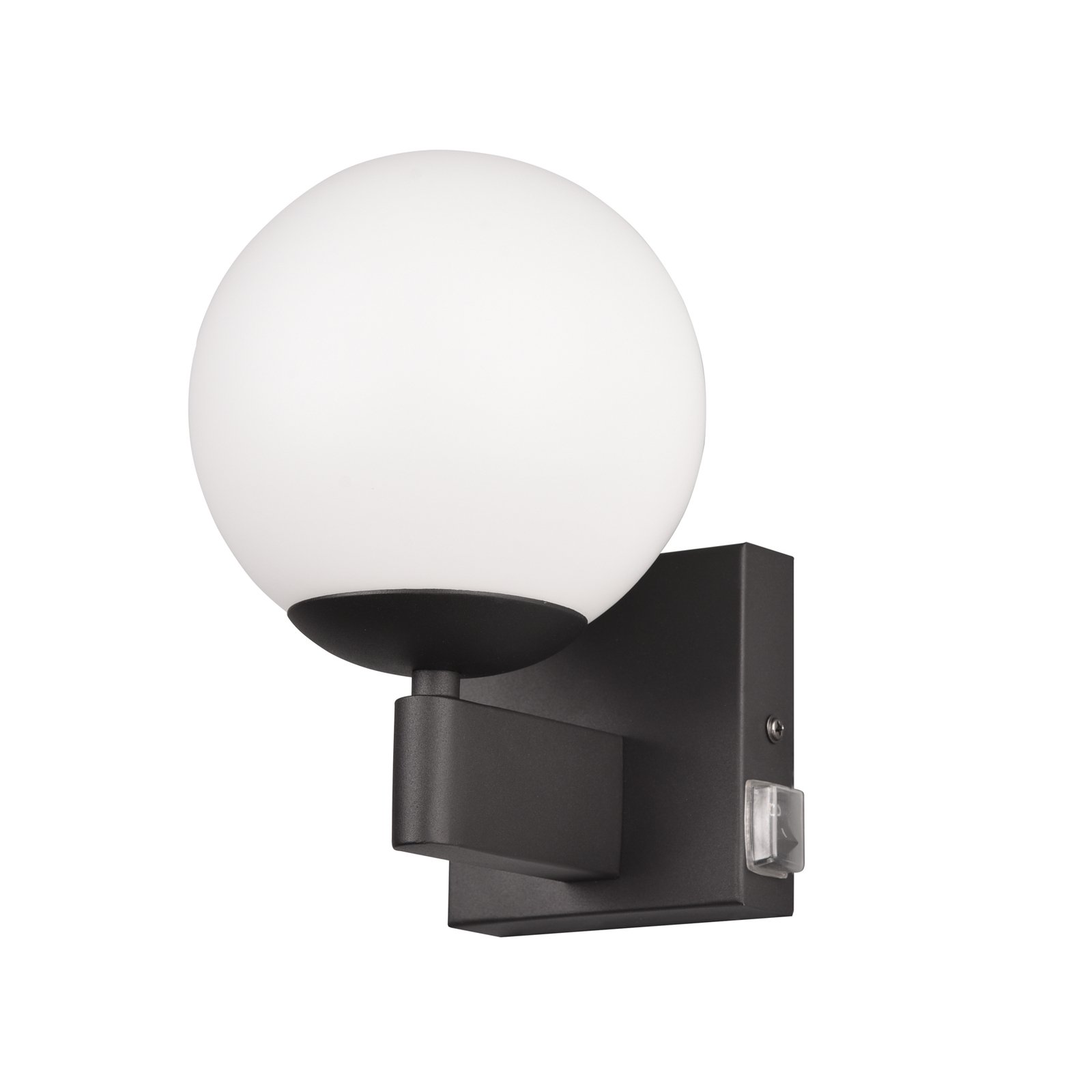 Vägglampa Kula för badrumsglasskärm IP44 svart