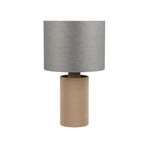 Lampe à poser Canio, hauteur 29 cm, gris/brun, carton, 1 x E14