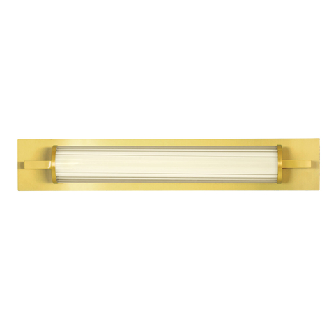 LED-Wandlampe Frida, Glas, weiß/gold, röhrenförmig
