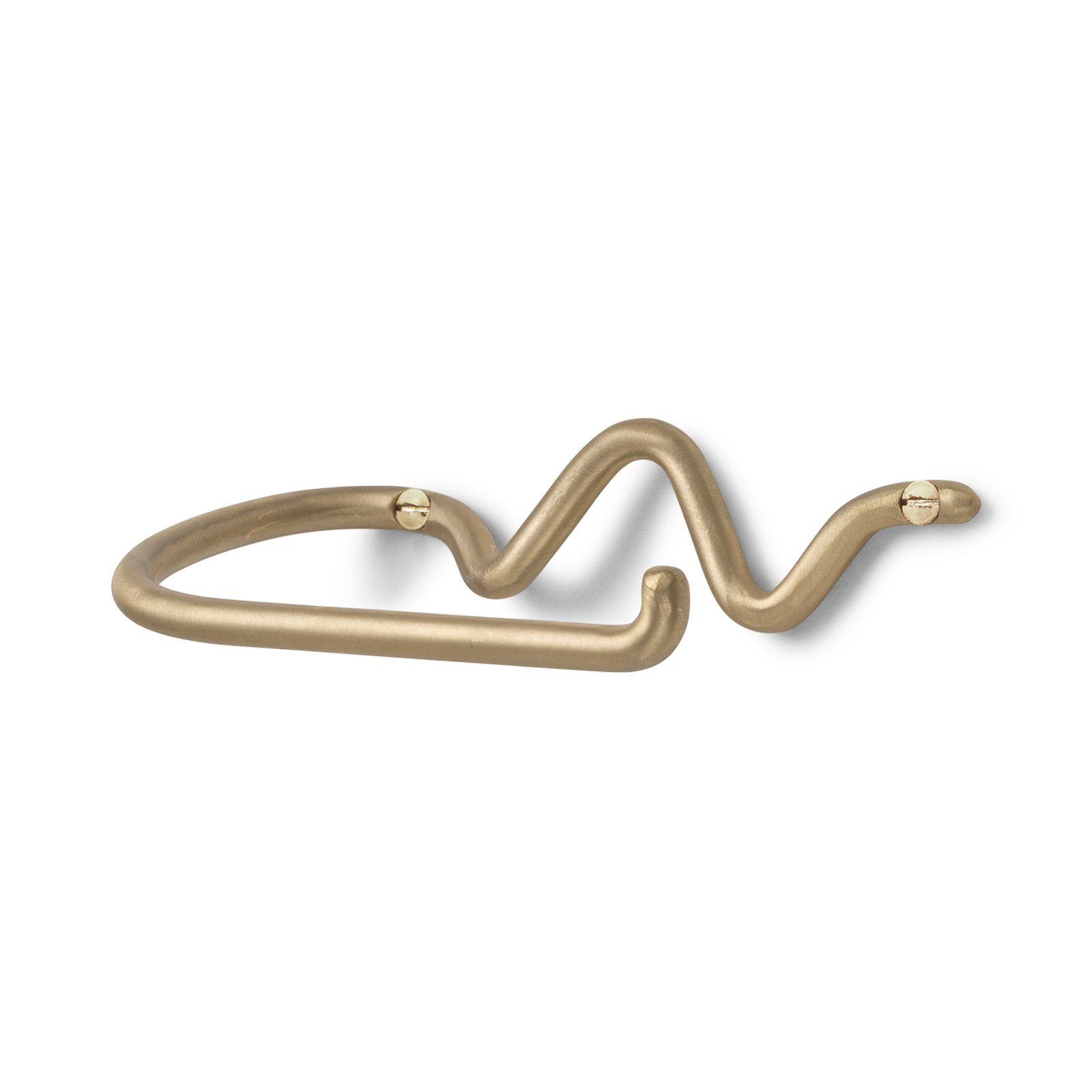 ferm LIVING Toilet roll holder Curvature, matt, brass