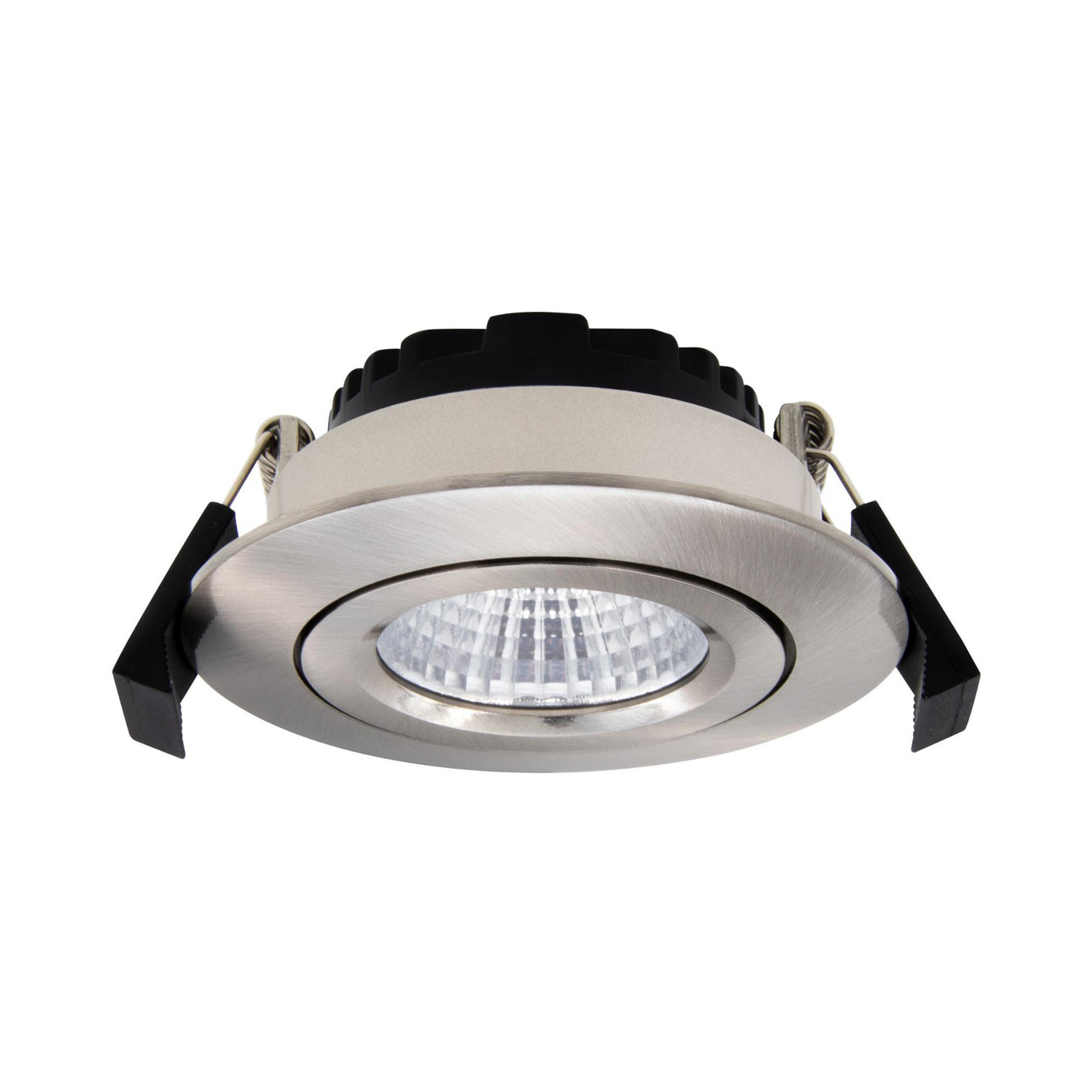 DOTLUX LED-Deckeneinbaulampe CIRCLEminidim edelstahl Ø 8,5cm