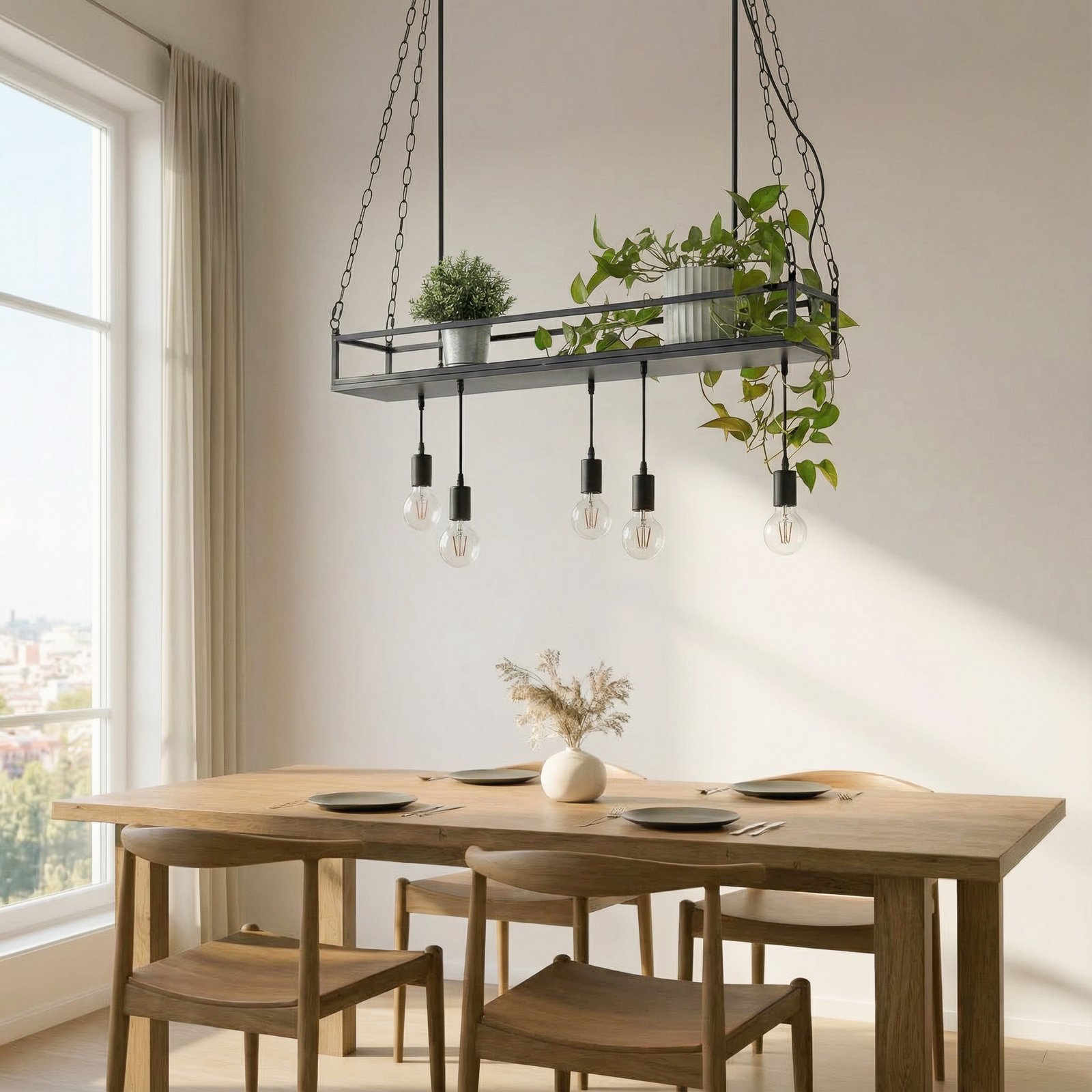 Kirista 5 Függőlámpa Black - Lindby