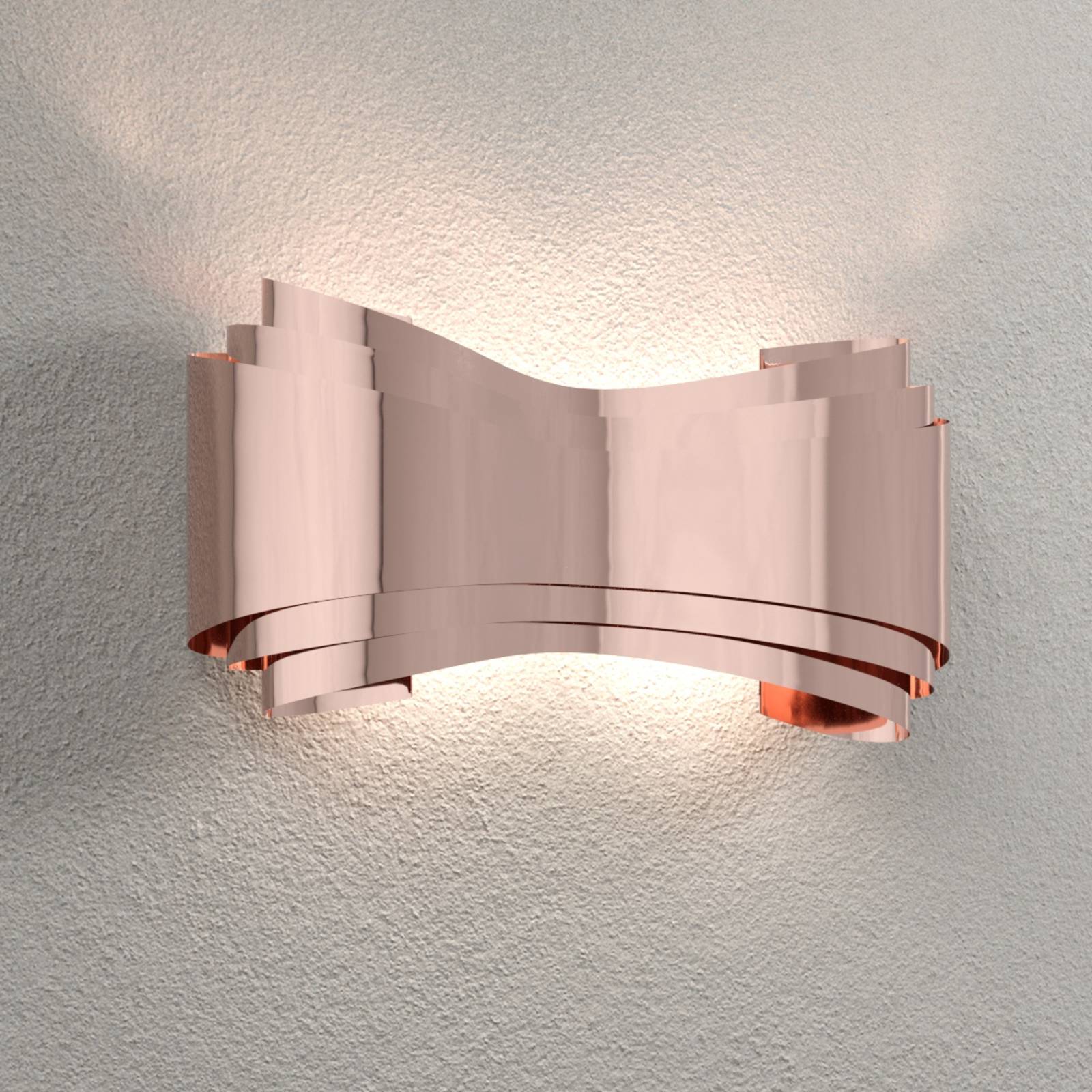 Ionica - koperkleurige LED Designer wandlamp