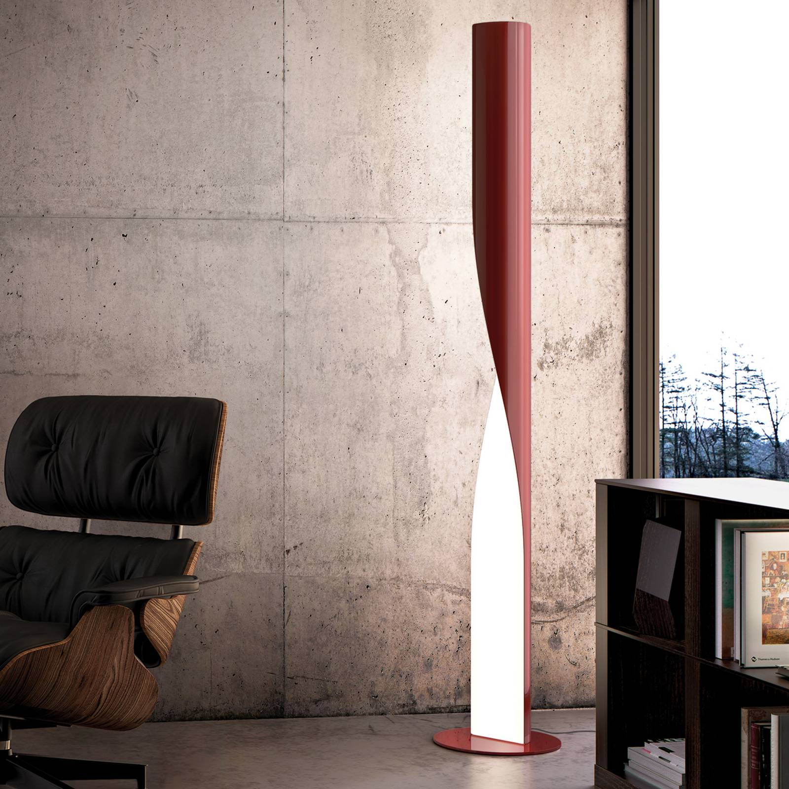 Kundalini Evita lampadaire dimmable rouge