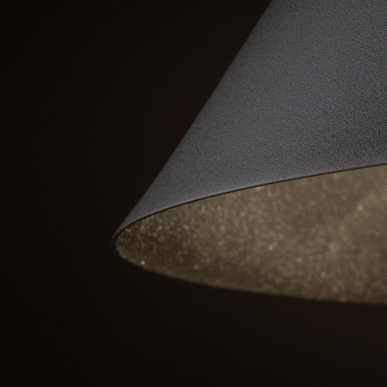 Cono pendant light, 1-bulb, Ø 50 cm, black, E27