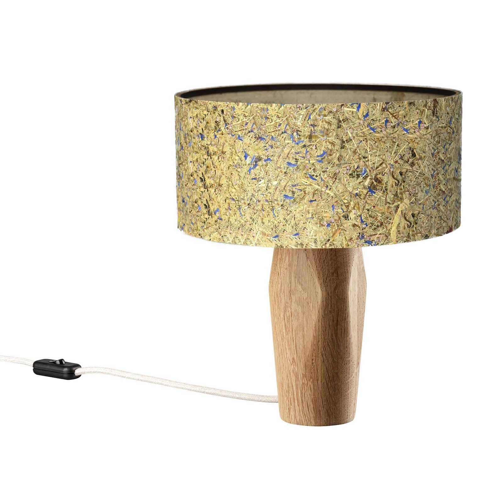 LeuchtNatur Pura LED table lamp oak/cornflower