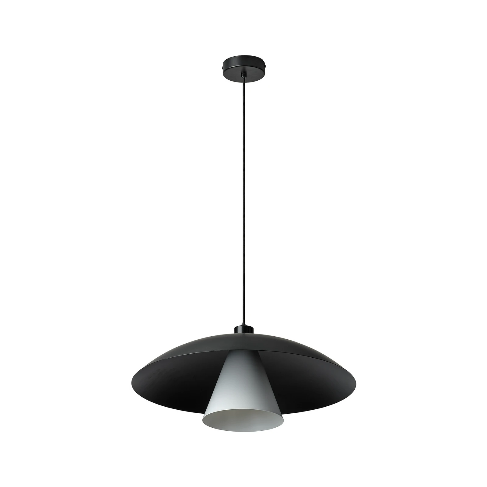 Lámpara colgante OSRAM Decor Flying Mushroom negro/blanco, acero