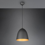 Lámpara colgante Tilda 1 luz negro/oro Ø 25 cm