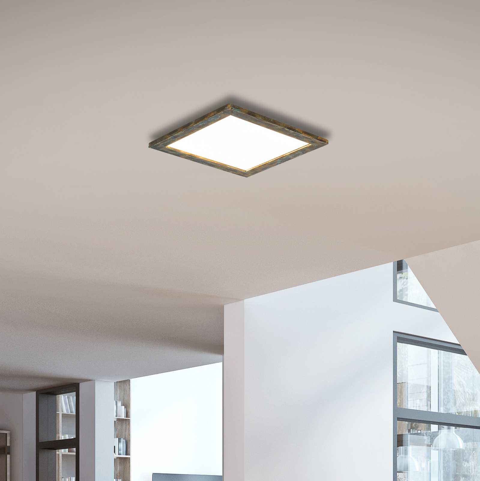 Quitani Aurinor LED панел, златиста патина, 45 cm
