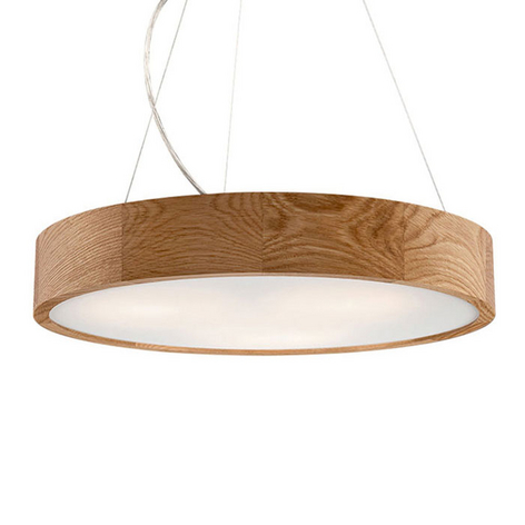 Pendellampe Kerio, Ø 47 cm, mørk eik