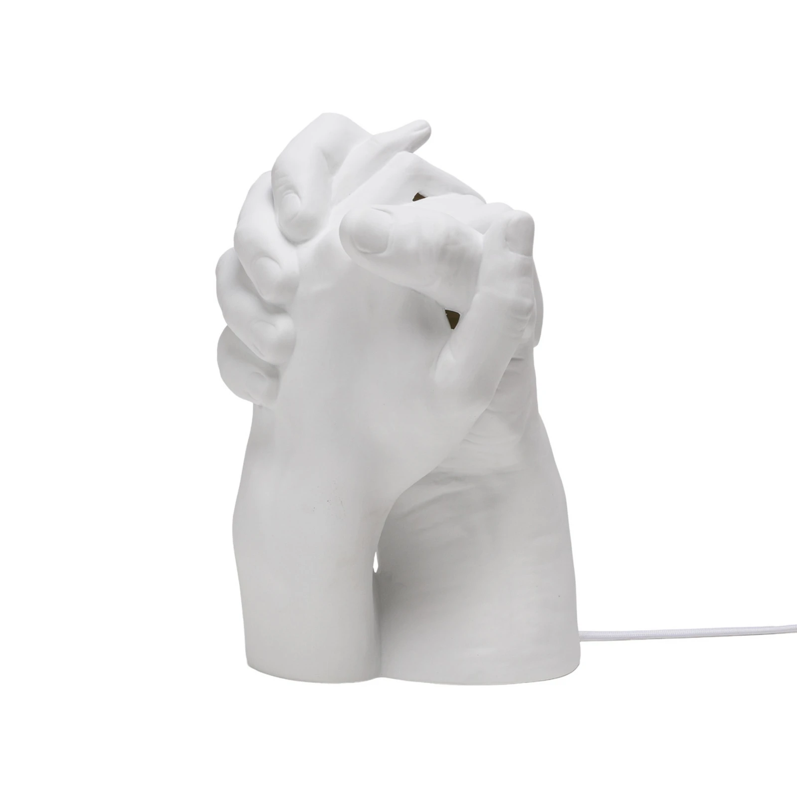 Lámpara de mesa LED With Me de porcelana, blanco