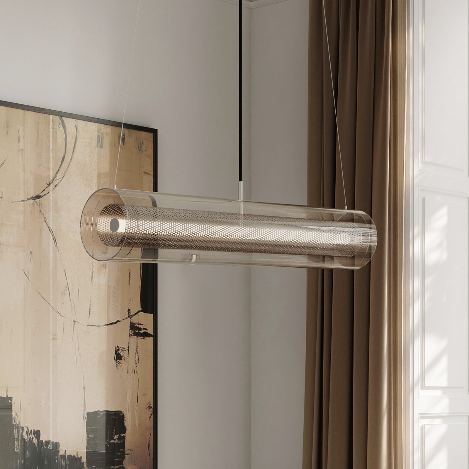 Závěsné světlo Frame LED, Ø 18 cm, chrom - 101 Copenhagen