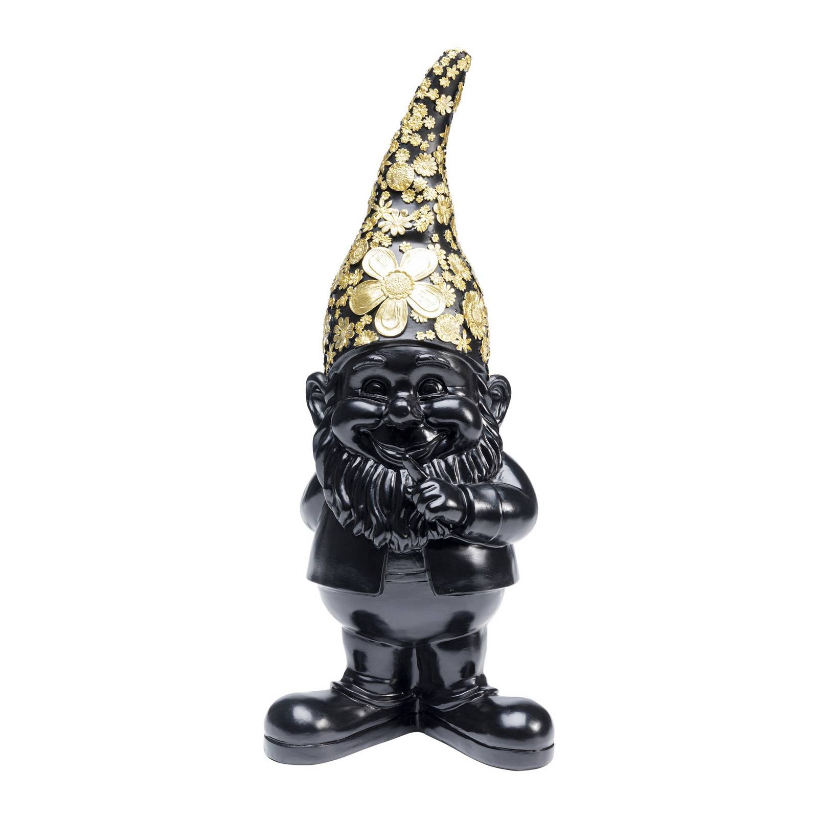 KARE Deko-Figur Zwerg Standing, schwarz/gold, Polyresin