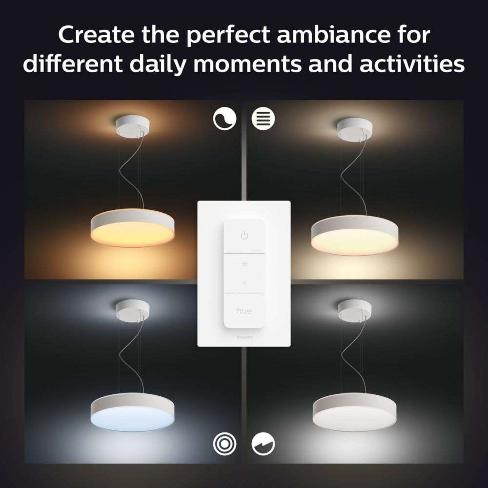 Hue Enrave Lustră Pendul White Amb. White - Philips Hue