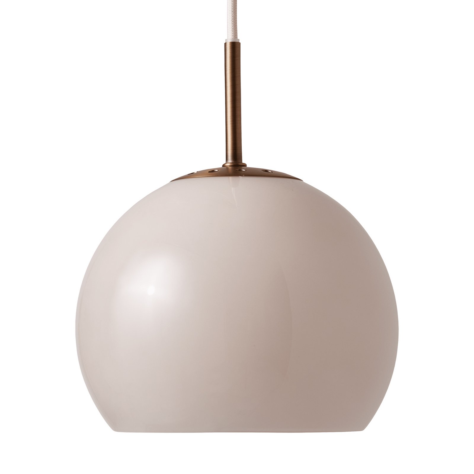 FRANDSEN Hängeleuchte Ball Glass, sandgrau, Ø 25 cm