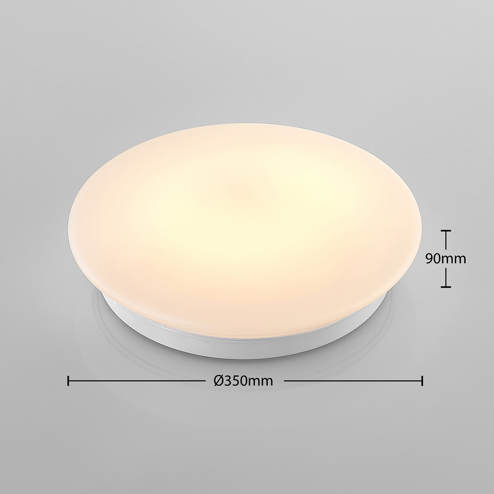 Arcchio Solomia LED-taklampe, IP44, glass, rund