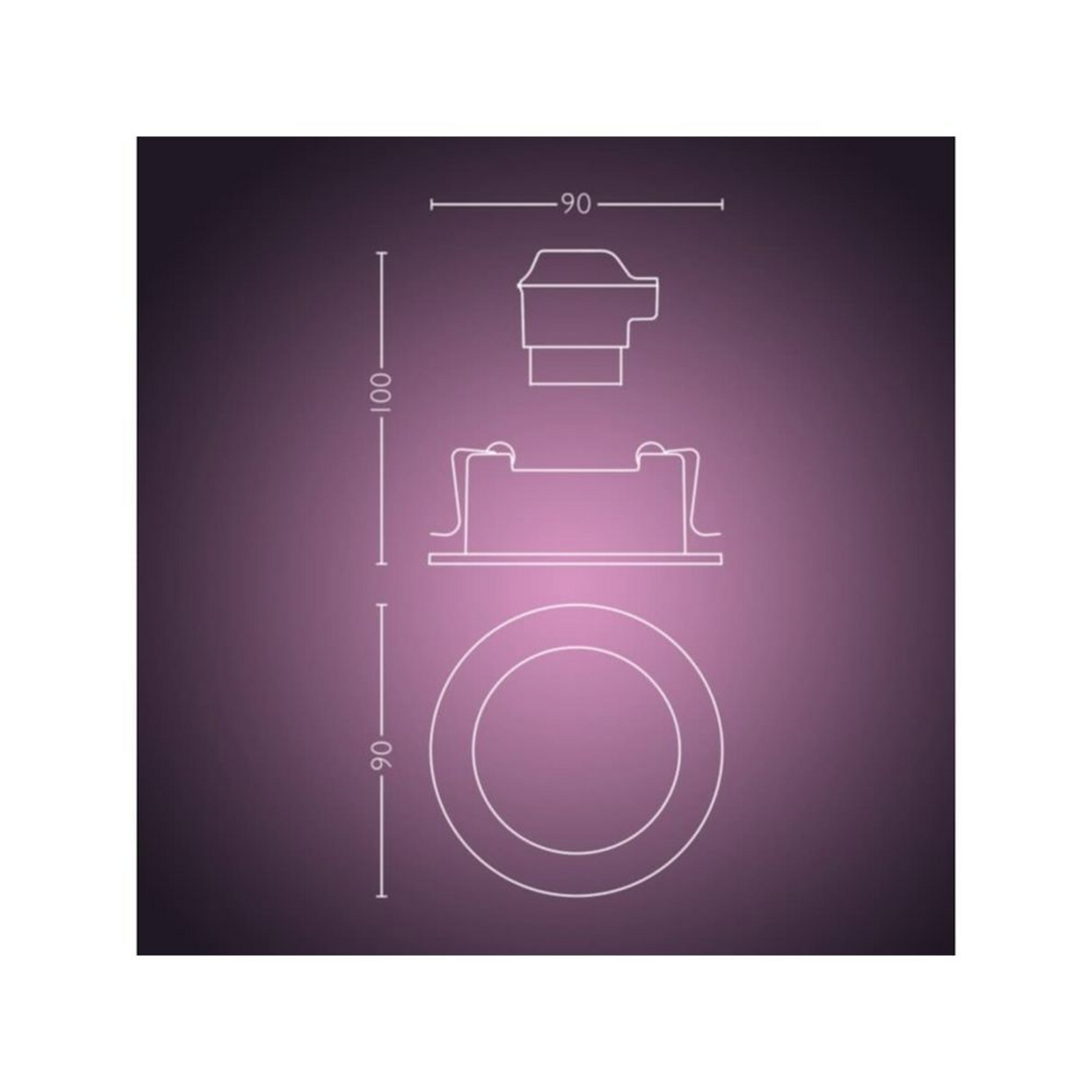 Philips Hue Centura süllyesztett spotlámpa, RGBW, fehér