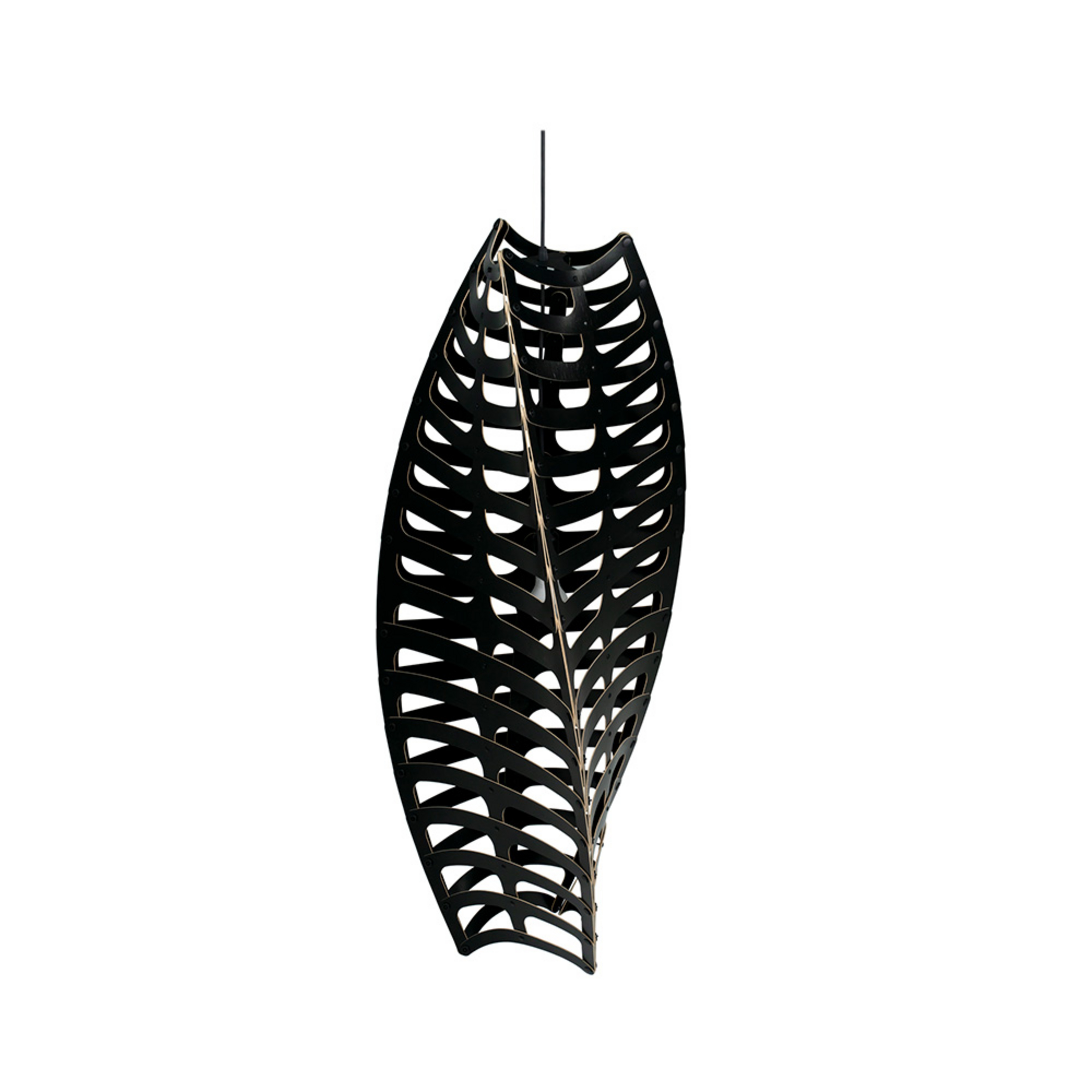 Toru Hanglamp Small 2 Zijkanten Zwart - David Trubridge