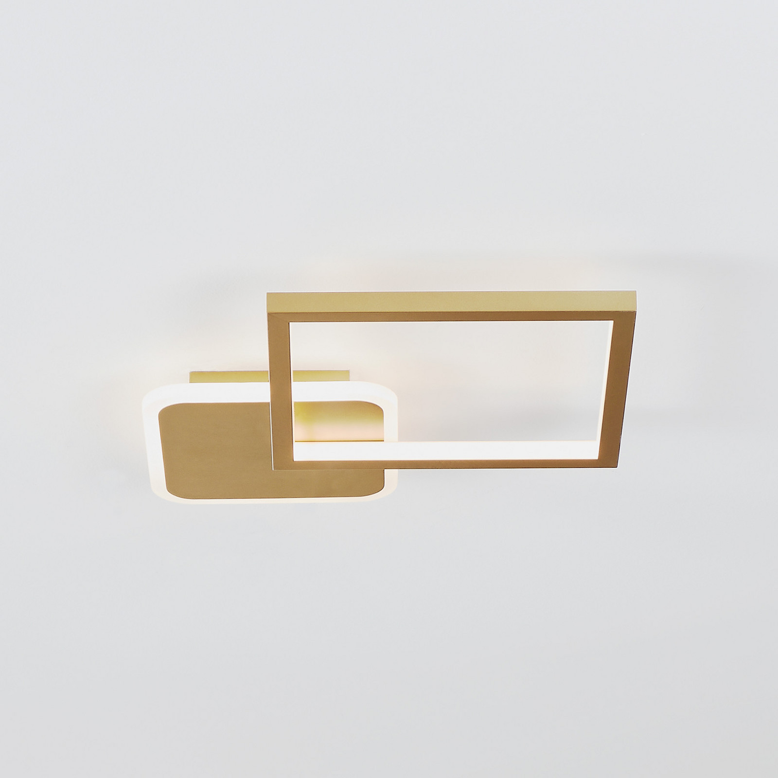 EGLO Plafonieră LED Gafares aur aluminiu 33 cm telecomandă CCT - Camera de zi / sufragerie - modern - Metal