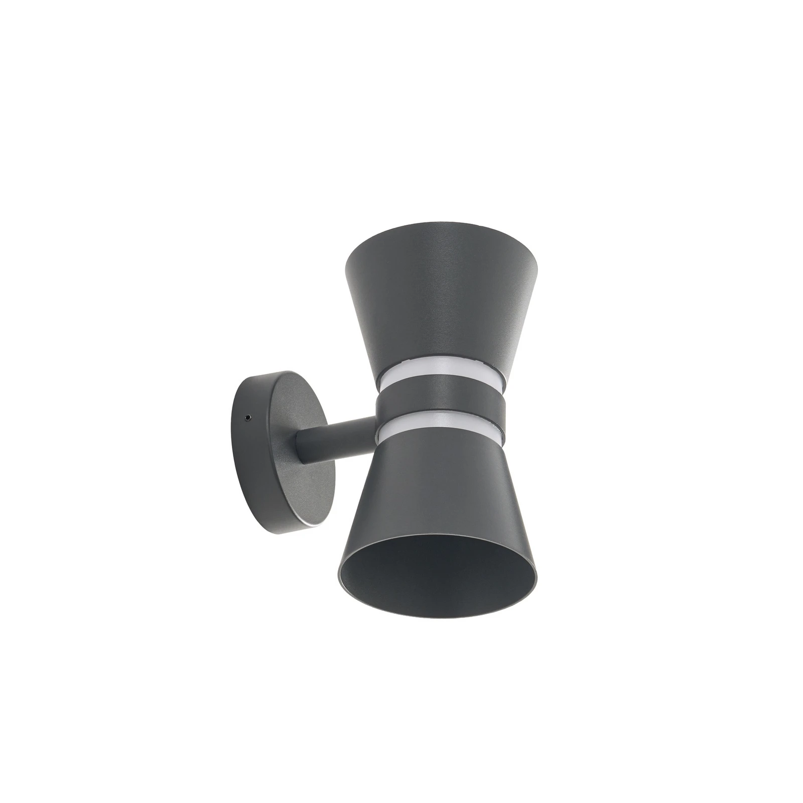 Lucande utendørs LED-vegglampe Meravi, antrasitt, 2 lyskilder, IP44