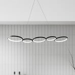 LED-Hängeleuchte Olympia, Metall, schwarz, 4.000 K
